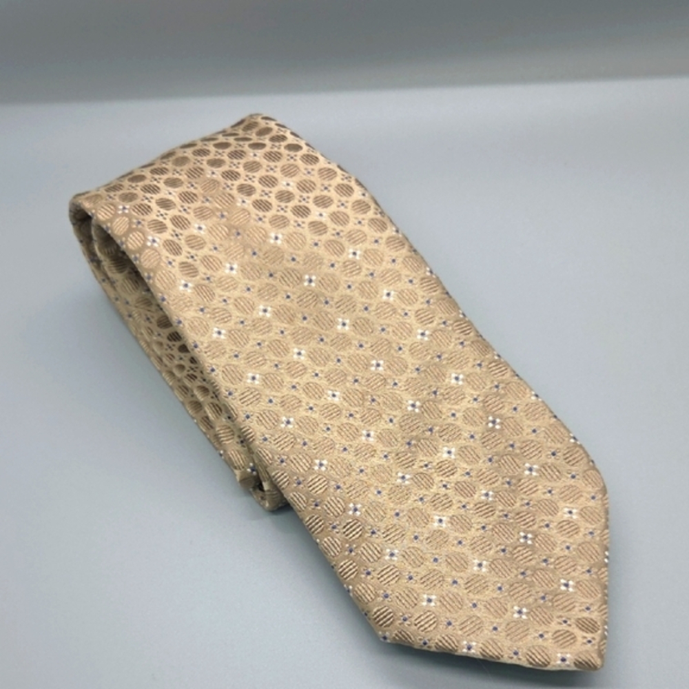 Brioni Gold Patterned Men's Tie 100% Silk